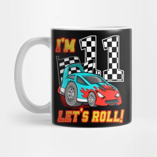 I'm 11 Let's Roll Car 11th Birthday Boys Kids 11 Year Old Mug